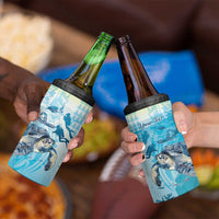 Personalized Snorkeling Hawaii 4 in 1 Can Cooler Tumbler Ocean Lover Hawaiian Kakau Honu Turtle