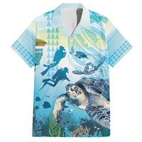 Personalized Snorkeling Hawaii Family Matching Short Sleeve Bodycon Dress and Hawaiian Shirt Ocean Lover Hawaiian Kakau Honu Turtle