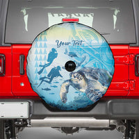Personalized Snorkeling Hawaii Spare Tire Cover Ocean Lover Hawaiian Kakau Honu Turtle