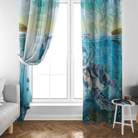 Personalized Snorkeling Hawaii Window Curtain Ocean Lover Hawaiian Kakau Honu Turtle