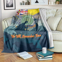 Niue ANZAC Day Blanket We Will Remember Them Camouflage Style