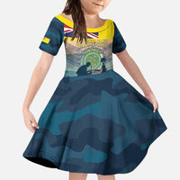 Niue ANZAC Day Family Matching Tank Maxi Dress and Hawaiian Shirt We Will Remember Them Camouflage Style