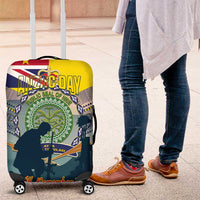 Niue ANZAC Day Luggage Cover We Will Remember Them Camouflage Style
