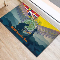 Niue ANZAC Day Rubber Doormat We Will Remember Them Camouflage Style