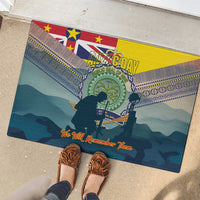 Niue ANZAC Day Rubber Doormat We Will Remember Them Camouflage Style