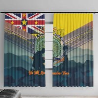 Niue ANZAC Day Window Curtain We Will Remember Them Camouflage Style