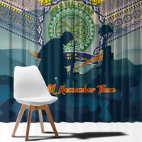 Niue ANZAC Day Window Curtain We Will Remember Them Camouflage Style