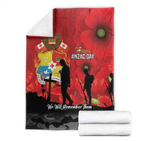 Tonga ANZAC Day Blanket Ngatu Pattern We Will Remember Them