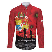 Tonga ANZAC Day Family Matching Mermaid Dress and Hawaiian Shirt Ngatu Pattern We Will Remember Them