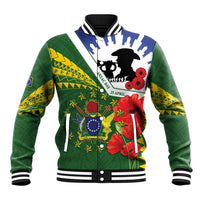 Cook Islands ANZAC Day Baseball Jacket Last Post Lest We Forget