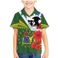 Cook Islands ANZAC Day Family Matching Mermaid Dress and Hawaiian Shirt Last Post Lest We Forget