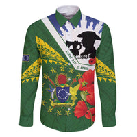 Cook Islands ANZAC Day Family Matching Off Shoulder Short Dress and Hawaiian Shirt Last Post Lest We Forget