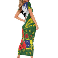 Cook Islands ANZAC Day Family Matching Short Sleeve Bodycon Dress and Hawaiian Shirt Last Post Lest We Forget