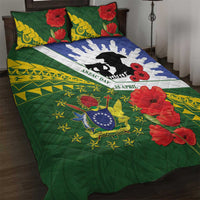 Cook Islands ANZAC Day Quilt Bed Set Last Post Lest We Forget