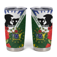 Cook Islands ANZAC Day Tumbler Cup Last Post Lest We Forget LT14 Green - Polynesian Pride