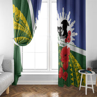 Cook Islands ANZAC Day Window Curtain Last Post Lest We Forget