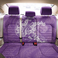 Purple Polynesia Hammerhead Shark Tattoo With Plumeria Lei Back Car Seat Cover