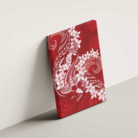 Red Polynesia Hammerhead Shark Tattoo With Plumeria Lei Canvas Wall Art