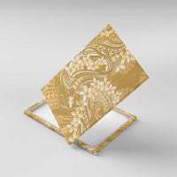 Yellow Polynesia Hammerhead Shark Tattoo With Plumeria Lei Canvas Wall Art