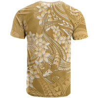 Yellow Polynesia Hammerhead Shark Tattoo With Plumeria Lei T Shirt LT14 - Polynesian Pride