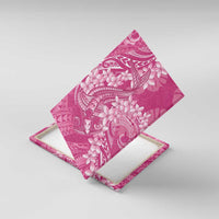 Pink Polynesia Hammerhead Shark Tattoo With Plumeria Lei Canvas Wall Art