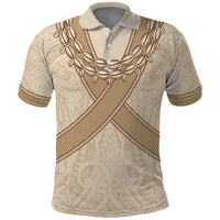 Mauri Ribaberiki Kiribati Polo Shirt Cowrie Shells Lei Palm Leaf Weaving