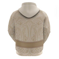 Mauri Ribaberiki Kiribati Zip Hoodie Cowrie Shells Lei Palm Leaf Weaving