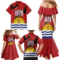 Mauri Kiribati Independence Day Family Matching Mermaid Dress and Hawaiian Shirt 1979 Proud National Frigatebird