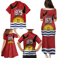 Mauri Kiribati Independence Day Family Matching Puletasi and Hawaiian Shirt 1979 Proud National Frigatebird