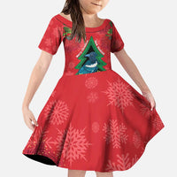 New Zealand Christmas In July Family Matching Puletasi and Hawaiian Shirt Kowhai Tui Bird With Pohutukawa - Red