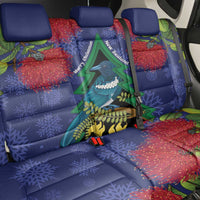 New Zealand Christmas In July Back Car Seat Cover Kowhai Tui Bird With Pohutukawa - Blue