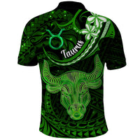 Polynesian Pride Taurus Zodiac Polo Shirt Astrological Sign Tribal Plumeria Green Galaxy LT14 - Polynesian Pride