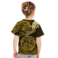 Polynesian Pride Leo Zodiac Kid T Shirt Astrological Sign Tribal Plumeria Gold Galaxy LT14 - Polynesian Pride