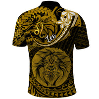 Polynesian Pride Leo Zodiac Polo Shirt Astrological Sign Tribal Plumeria Gold Galaxy LT14 - Polynesian Pride