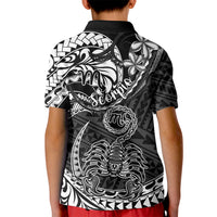 Polynesian Pride Scorpio Zodiac Kid Polo Shirt Astrological Sign Tribal Plumeria Black LT14 - Polynesian Pride