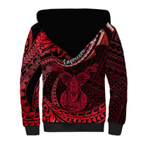Polynesian Pride Capricorn Zodiac Sherpa Hoodie Astrological Sign Tribal Plumeria Red Galaxy LT14 - Polynesian Pride
