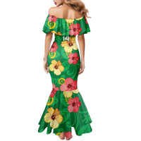 Custom Vanuatu Cricket Family Matching Mermaid Dress and Hawaiian Shirt 2024 Tropical Flowers Version