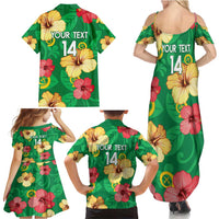 Custom Vanuatu Cricket Family Matching Summer Maxi Dress and Hawaiian Shirt 2024 Tropical Flowers Version