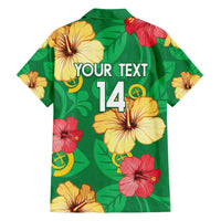 Custom Vanuatu Cricket Family Matching Tank Maxi Dress and Hawaiian Shirt 2024 Tropical Flowers Version