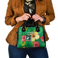 Custom Vanuatu Cricket Shoulder Handbag 2024 Tropical Flowers Version LT14 - Polynesian Pride
