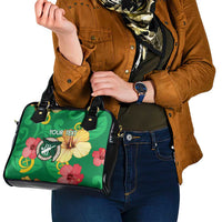 Custom Vanuatu Cricket Shoulder Handbag 2024 Tropical Flowers Version LT14 - Polynesian Pride
