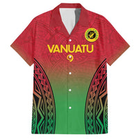 Custom Vanuatu Cricket Family Matching Summer Maxi Dress and Hawaiian Shirt 2024 Polynesian Pattern Sporty Style LT14 Dad's Shirt - Short Sleeve Red - Polynesian Pride