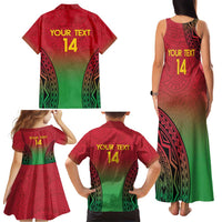 Custom Vanuatu Cricket Family Matching Tank Maxi Dress and Hawaiian Shirt 2024 Polynesian Pattern Sporty Style LT14 - Polynesian Pride