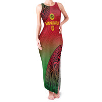 Custom Vanuatu Cricket Family Matching Tank Maxi Dress and Hawaiian Shirt 2024 Polynesian Pattern Sporty Style LT14 Mom's Dress Red - Polynesian Pride