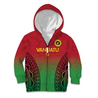 Custom Vanuatu Cricket Kid Hoodie 2024 Polynesian Pattern Sporty Style