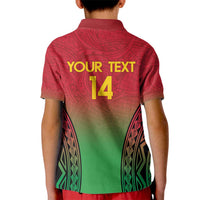 Custom Vanuatu Cricket Kid Polo Shirt 2024 Polynesian Pattern Sporty Style LT14 - Polynesian Pride