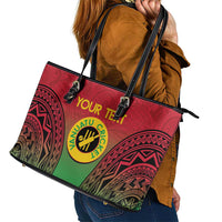 Custom Vanuatu Cricket Leather Tote Bag 2024 Polynesian Pattern Sporty Style LT14 - Polynesian Pride