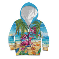 Flamingo Aloha Hawaii Kid Hoodie It's 5 O’Clock Somewhere Tropical Vibes - Polynesian Pride