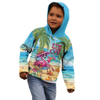 Flamingo Aloha Hawaii Kid Hoodie It's 5 O’Clock Somewhere Tropical Vibes - Polynesian Pride