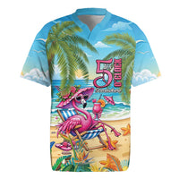 Flamingo Aloha Hawaii Rugby Jersey It's 5 O’Clock Somewhere Tropical Vibes - Polynesian Pride